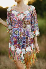 Narzutka kolorowe frędzelki – UNI, Kolorowy