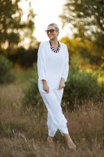 Naszyjnik guma perły – Czarny/Srebrny