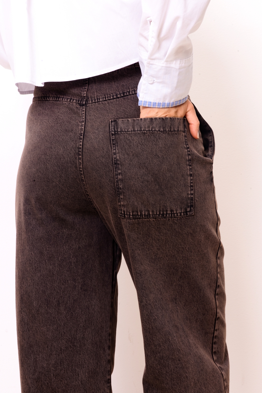 Spodnie dekatyzowane Desio – Czekolada, S