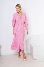 Sukienka muślin duży dekolt – Panterka, UNI