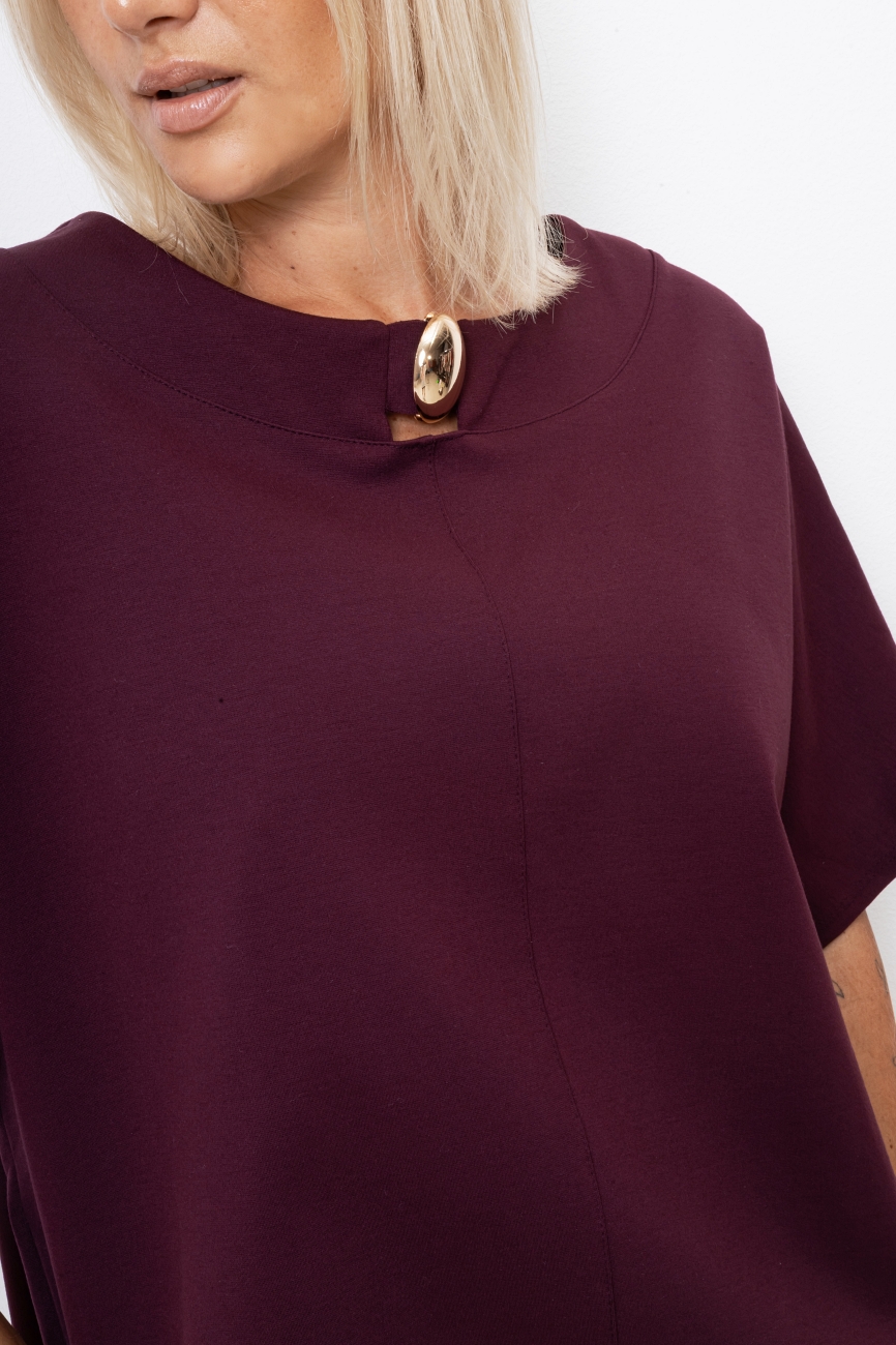 Bluzka złoty guzik – Bordo, UNI