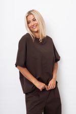 Bluzka złoty guzik – Czekolada, UNI
