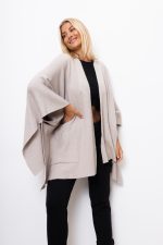 Kardigan asymetryczny – Beż, UNI