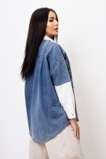 Koszula jeans kamienie – Niebieski, UNI