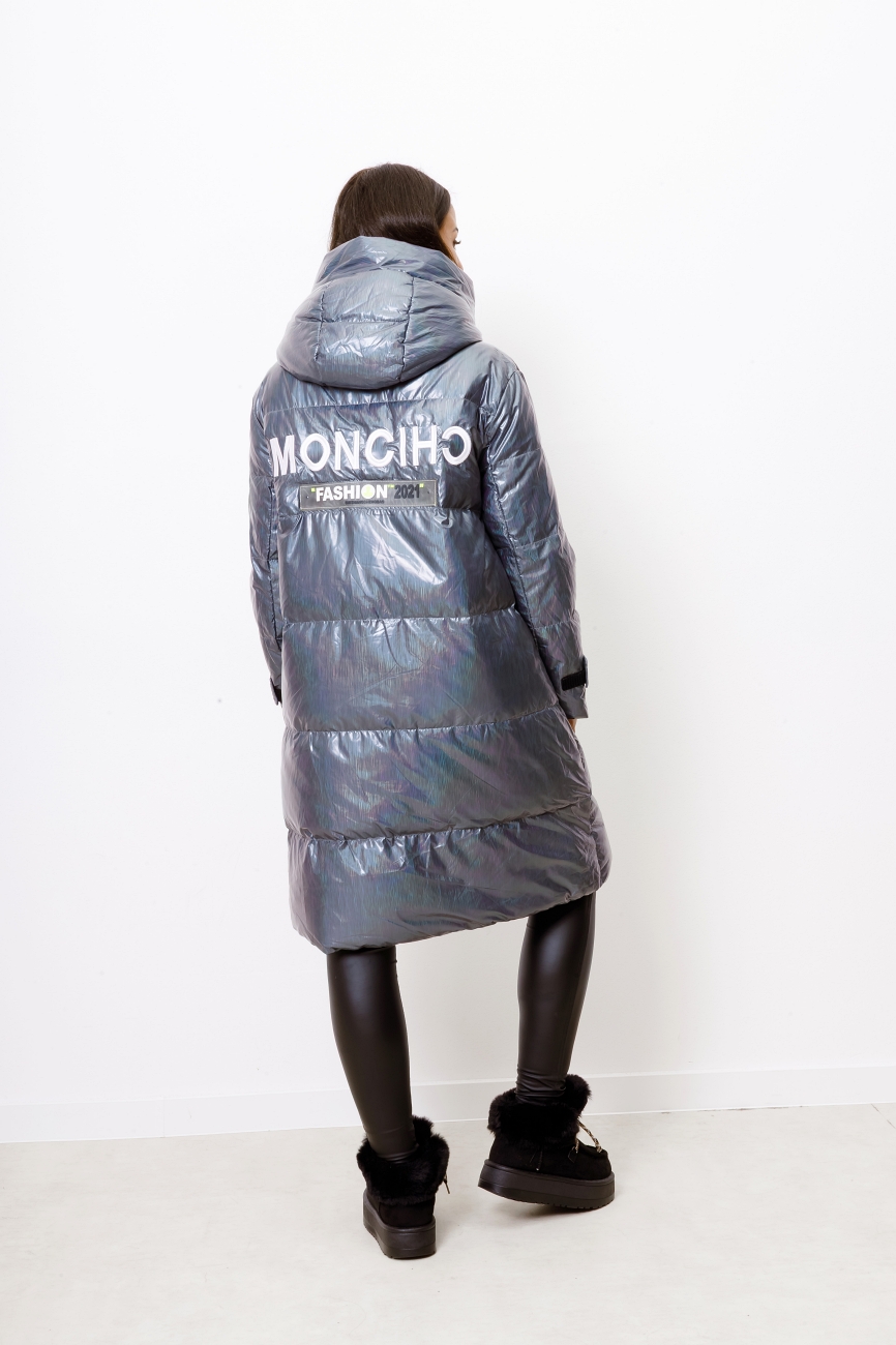 Kurtka długa Monciho – Stalowy, M