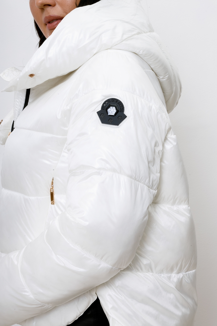 Kurtka pikowana krótszy przód – Biały, S