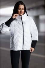 Kurtka pikowane fale – Biały, UNI