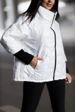 Kurtka pikowane fale – Biały, UNI