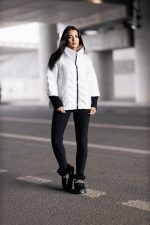 Kurtka pikowane fale – Biały, UNI