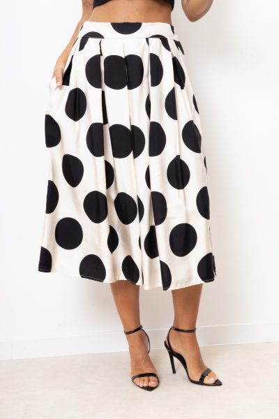 Spódnica grochy – Ecru, UNI