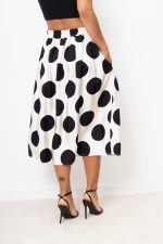 Spódnica grochy – Ecru, UNI
