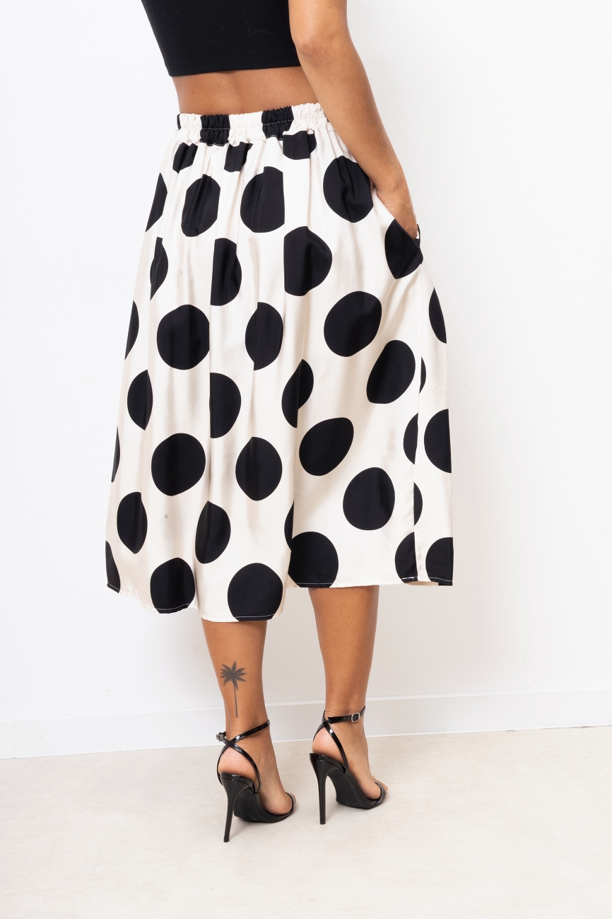 Spódnica grochy – Ecru, UNI