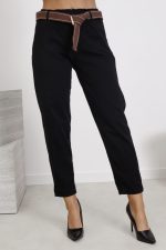 Spodnie Livan’s czekoladowy pasek – Czarny, UNI