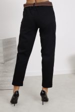 Spodnie Livan’s czekoladowy pasek – Czarny, UNI