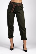 Spodnie Livan’s czekoladowy pasek – Oliwka, UNI