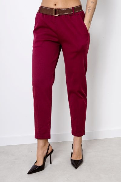 Spodnie Livan’s czekoladowy pasek – Wino, UNI