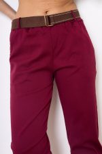 Spodnie Livan’s czekoladowy pasek – Wino, UNI