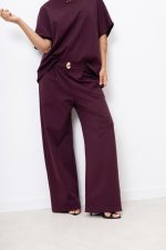 Spodnie złoty guzik – Bordo, UNI