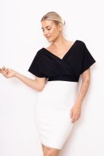 Sukienka bandaż koperta – Biały, L