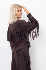 Bluza frędzle – Czekolada, UNI
