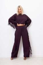 Bluza frędzle – Śliwka, UNI