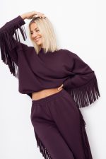 Bluza frędzle – Śliwka, UNI