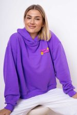 Bluza kaptur Sending Smiles – Fiolet, UNI