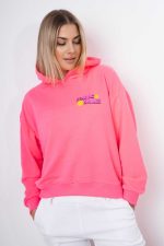 Bluza kaptur Sending Smiles – Róż neon, UNI