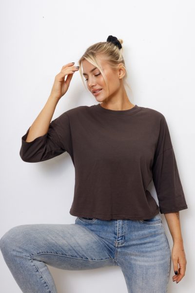Bluzka Basic – Czekolada, UNI
