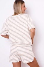 Bluzka paseczki Amore – Beż, UNI