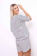 Bluzka paseczki Amore – Granat, UNI