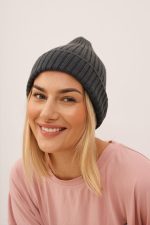 Czapka prążek – Grafit, UNI