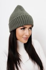 Czapka prążek – Oliwka, UNI