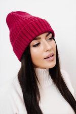 Czapka prążek – Wino, UNI