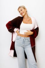 Kardigan kwadraty – Bordo, UNI