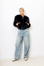 Kurtka włosek – Czarny, M