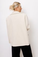 Płaszcz krótki prążek – Ecru, UNI