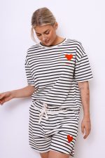 Spodenki paseczki Amore – Czarny, UNI