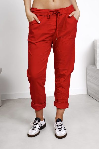 Spodnie gnieciuchy duże – Czerwony, UNI