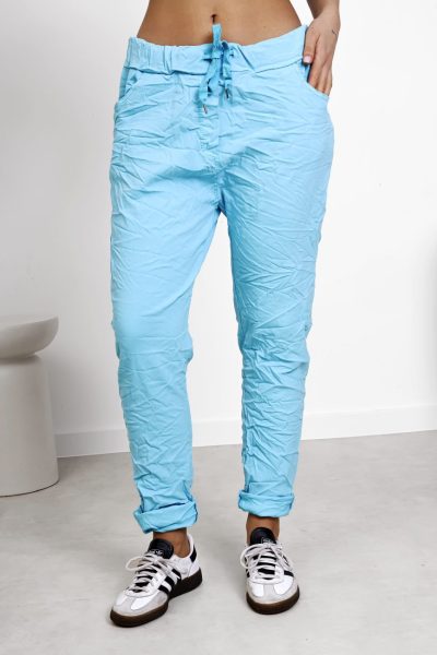 Spodnie gnieciuchy duże – Turkus, UNI