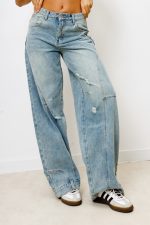 Spodnie jeasn Crazy – Niebieski, S