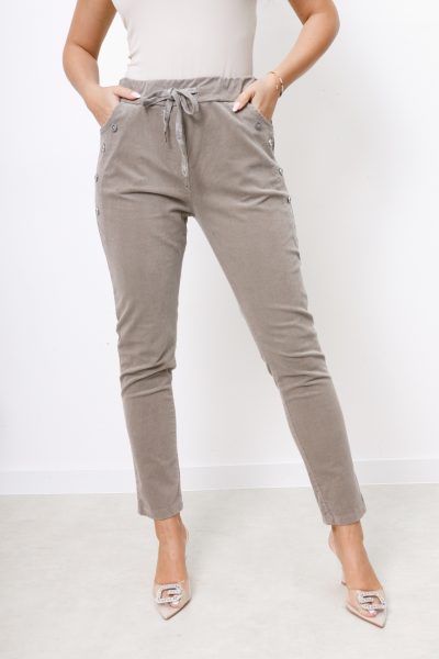 Spodnie sztruks kieszeń guziki – Fango, UNI