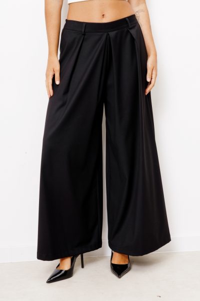 Spodnie zakładki RISSKIO – Czarny, S