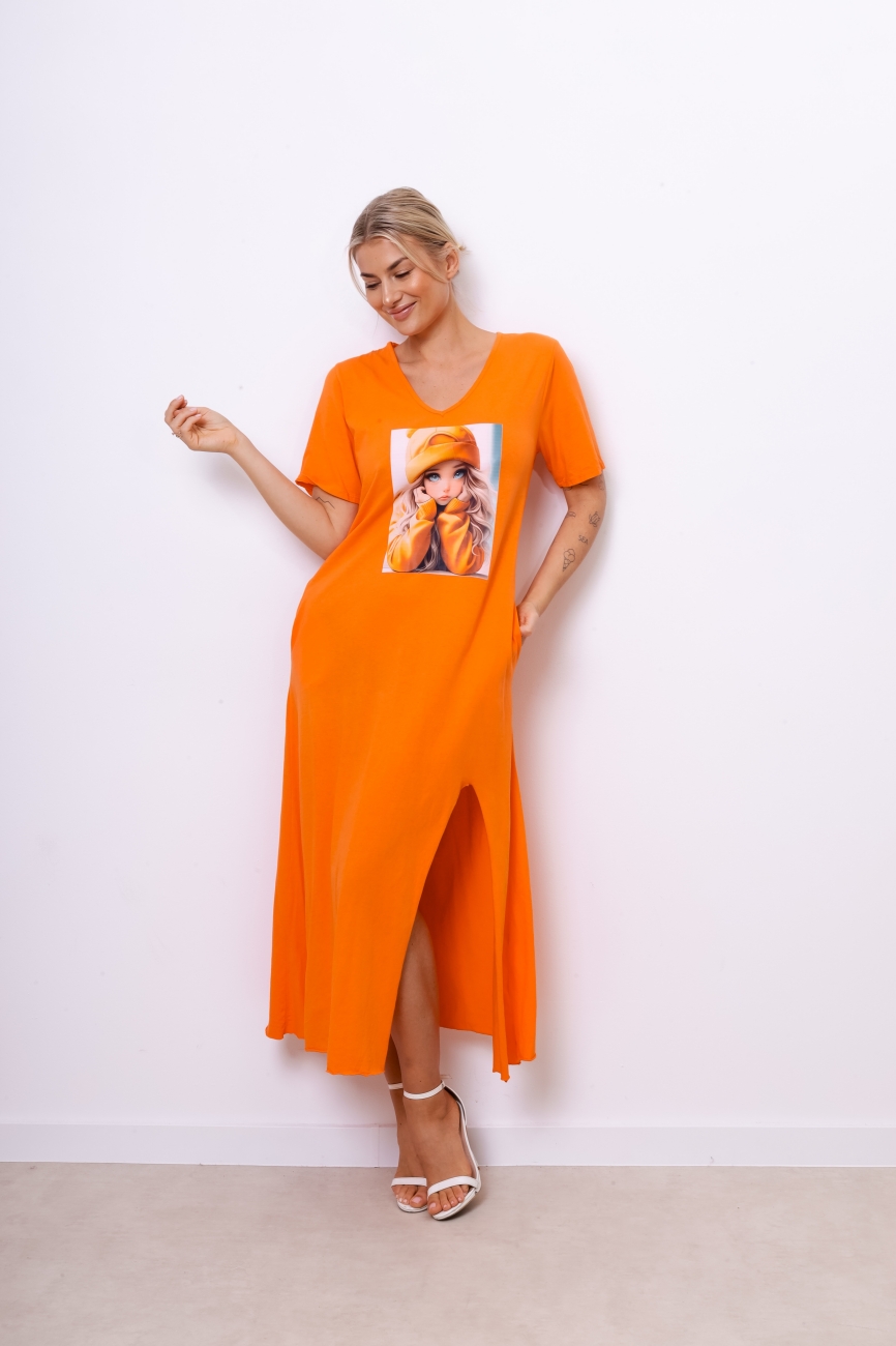 Sukienka Girl – Pomarańczowy, UNI