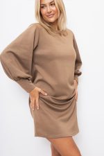 Sukienka duży mankiet – UNI, Capuccino