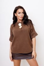 Sweter 2 guziki – Czekolada, UNI