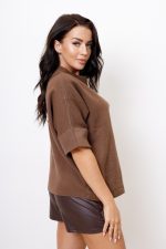 Sweter 2 guziki – Czekolada, UNI