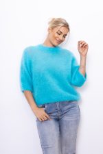 Sweter kid moher lato – Miętowy, UNI