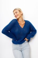 Sweter kid moher serek – Granat, UNI