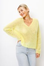 Sweter kid moher serek – Żółty, UNI